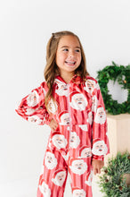 Load image into Gallery viewer, RED Santa Stripes | MINKY One-Piece Zip
