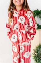 Load image into Gallery viewer, RED Santa Stripes | MINKY One-Piece Zip