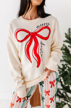 Load image into Gallery viewer, RED BOW (CREAM SWEATSHIRT) | Adult *SWEATSHIRT*