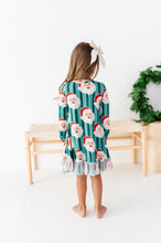 Load image into Gallery viewer, GREEN Santa Stripes | DRESS (with shorts!)