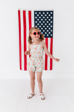 Load image into Gallery viewer, Minty Patriotic Bows | Ruffle Romper