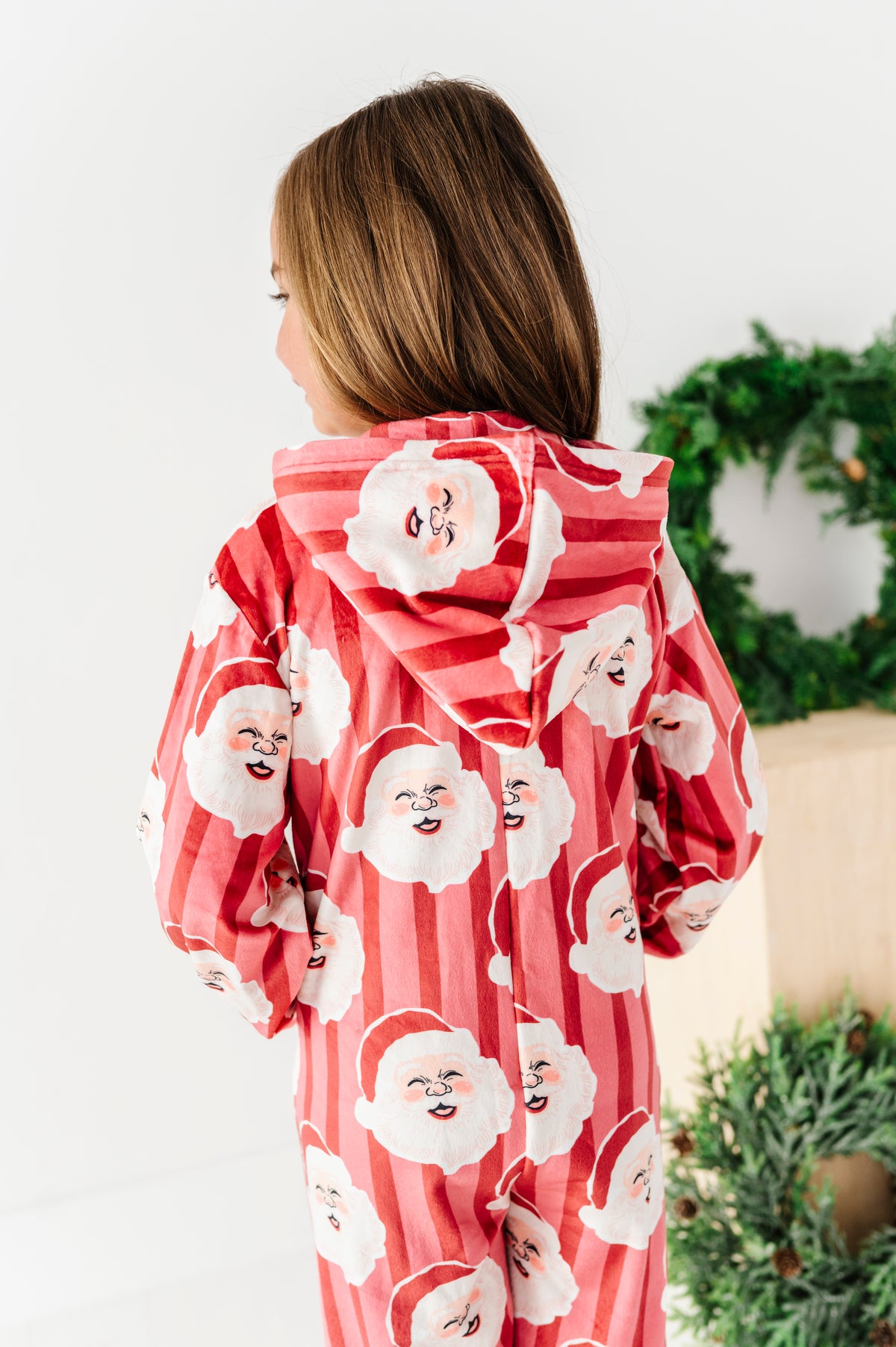 RED Santa Stripes | MINKY One-Piece Zip
