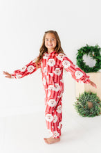 Load image into Gallery viewer, RED Santa Stripes | MINKY One-Piece Zip