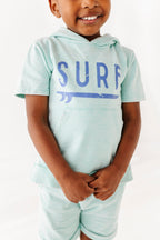 Surf | Mint Hooded Tee (French Terry)