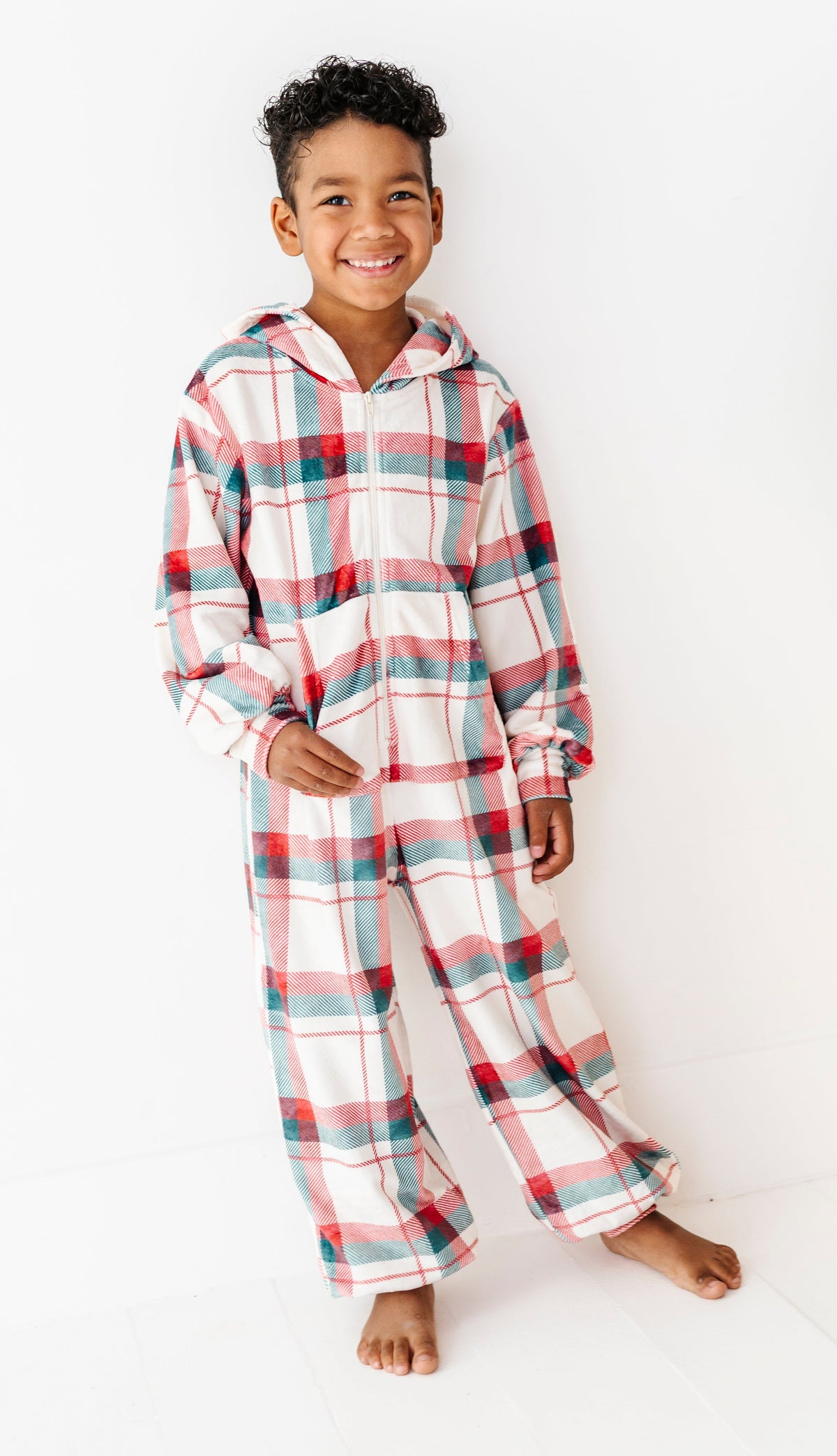 Holiday Plaid | MINKY One-Piece Zip