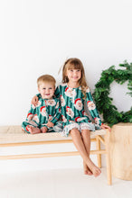 Load image into Gallery viewer, GREEN Santa Stripes | DRESS (with shorts!)