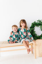 Load image into Gallery viewer, GREEN Santa Stripes | DRESS (with shorts!)