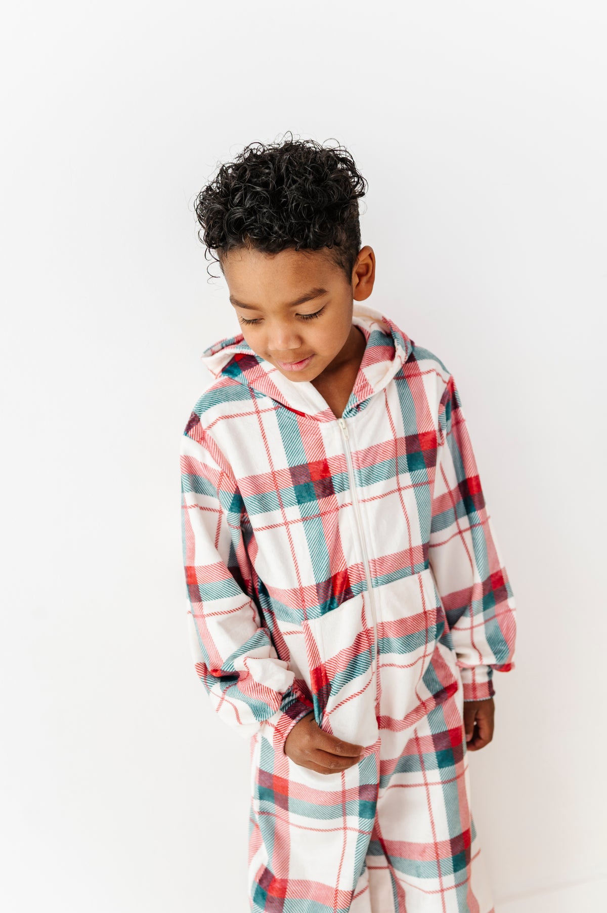 Holiday Plaid | MINKY One-Piece Zip