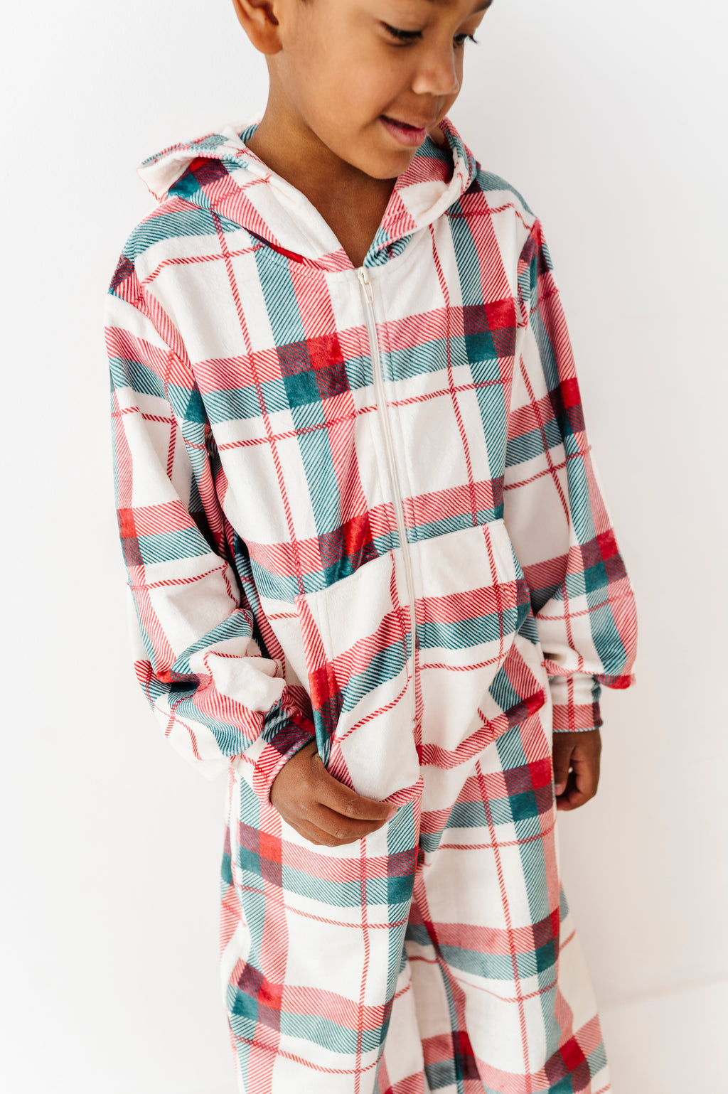 Holiday Plaid | MINKY One-Piece Zip
