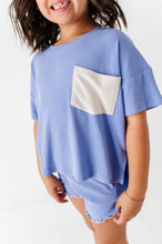 Load image into Gallery viewer, Periwinkle | Boxy Crop + Shorts RIB Set