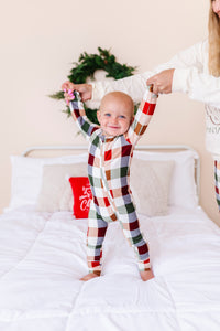 HOLIDAY PLAID | Zip-Up Romper