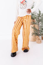 Load image into Gallery viewer, Gold Sequin Stripe | Wide-Leg Pants