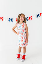 Load image into Gallery viewer, Red, White + BOWS | Tennis Dress