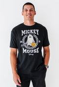 Mickey Checkered Ghost (BLACK) |  ADULT UNISEX TEE