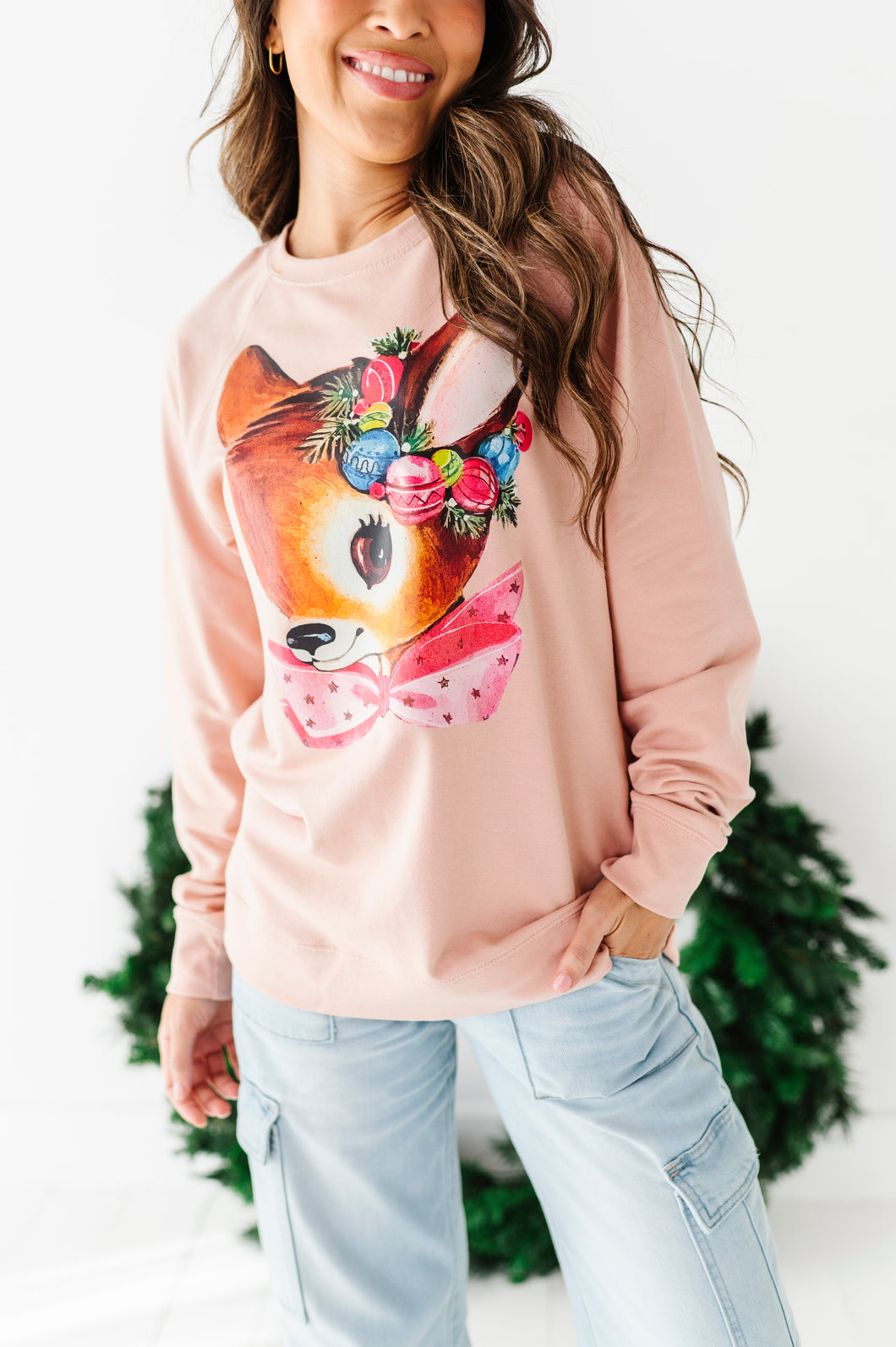 BLUSH DEER | Adult Light Sweatshirt