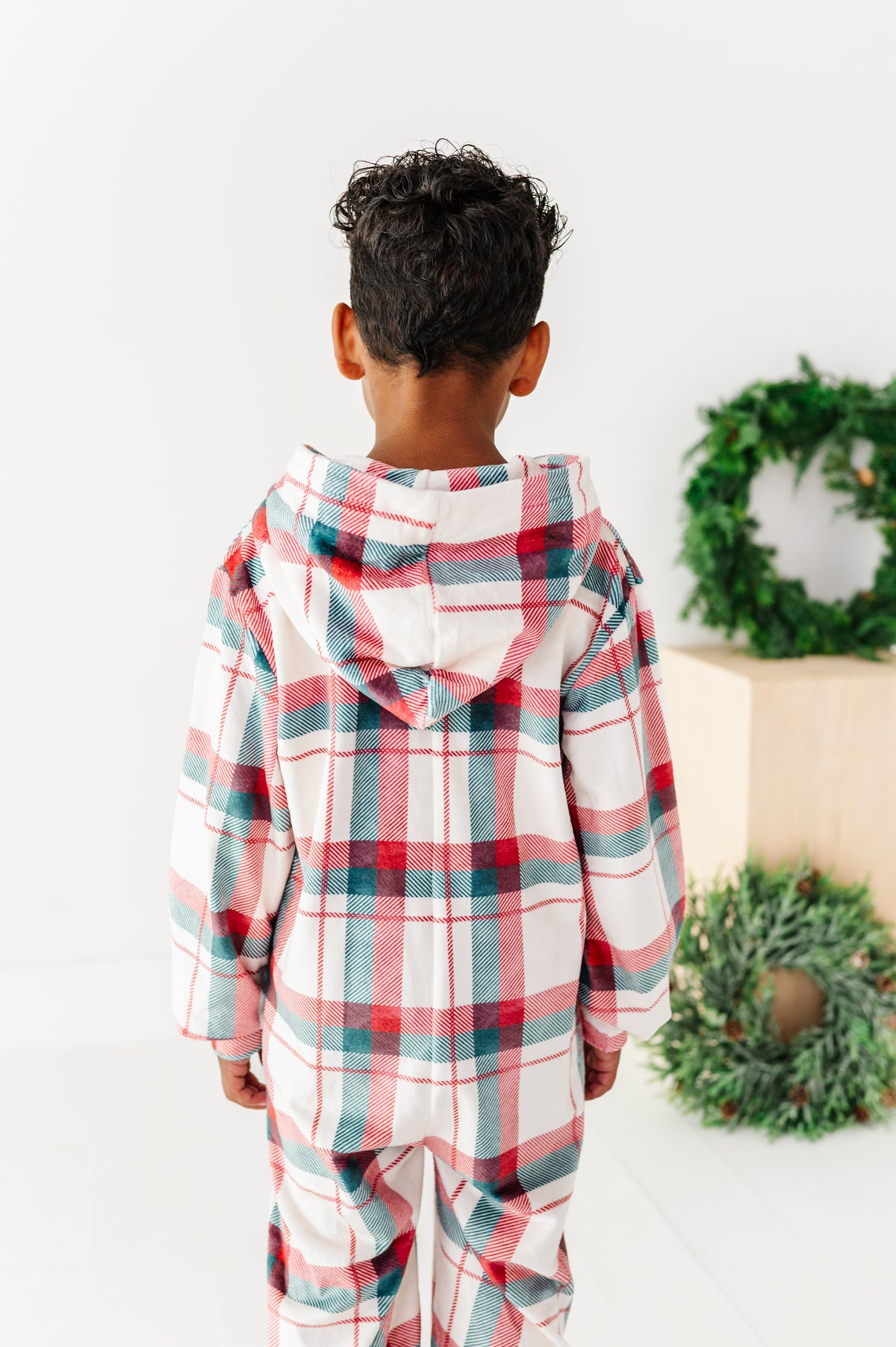Holiday Plaid | MINKY One-Piece Zip