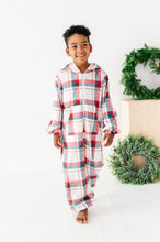 Load image into Gallery viewer, Holiday Plaid | MINKY One-Piece Zip