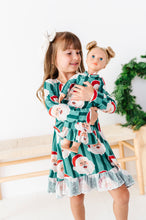 Load image into Gallery viewer, GREEN Santa Stripes | DRESS (with shorts!)