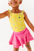 Lemon-Lime Floral | Ribbed Tank
