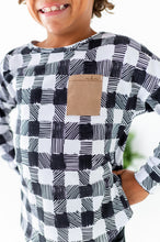 Load image into Gallery viewer, Black + White Plaid | Crewneck