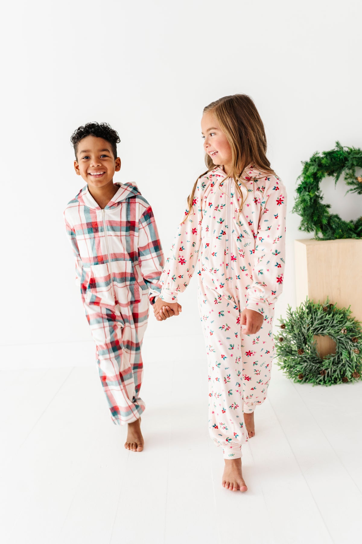 Holiday Plaid | MINKY One-Piece Zip