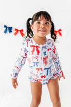 Load image into Gallery viewer, American Girl Bows | Rashguard ONE-Piece