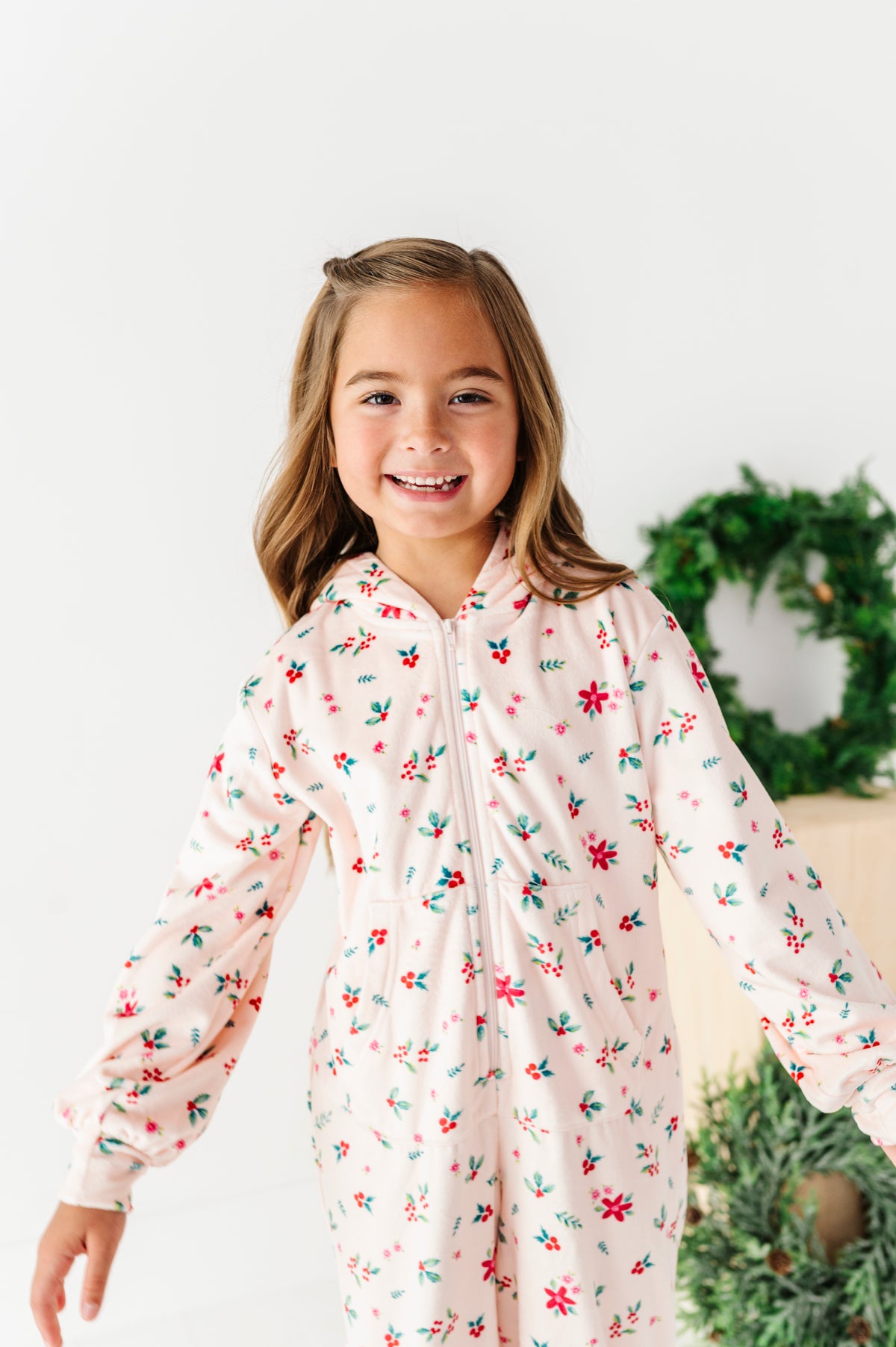 Holly Floral | MINKY One-Piece Zip
