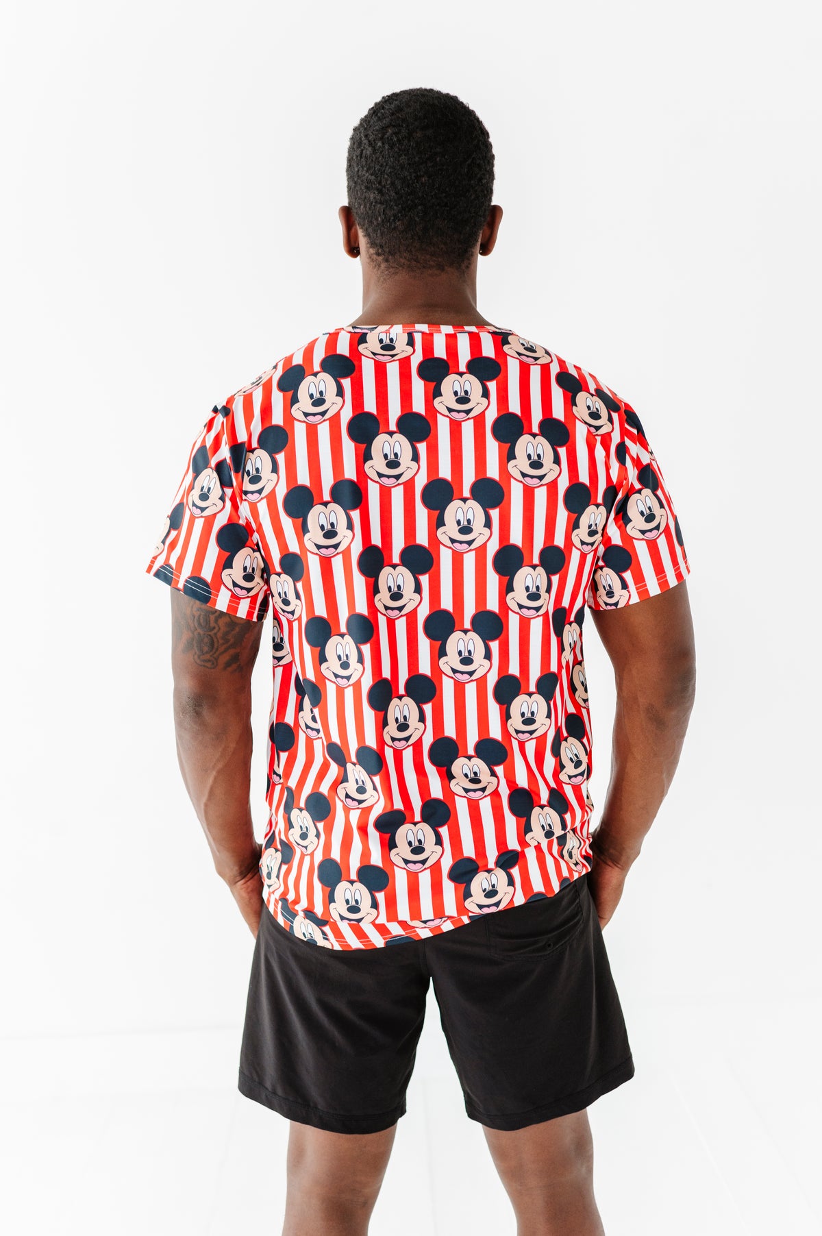 MICKEY Stripe (ADULT) | Athletic TEE