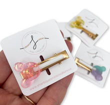 Load image into Gallery viewer, Lollipop Mouse - Alligator Bar Clip *colors vary*