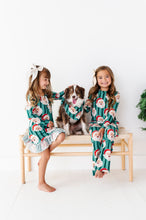 Load image into Gallery viewer, GREEN Santa Stripes | GIRLS 2-Piece SET
