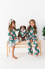 Load image into Gallery viewer, GREEN Santa Stripes | GIRLS 2-Piece SET