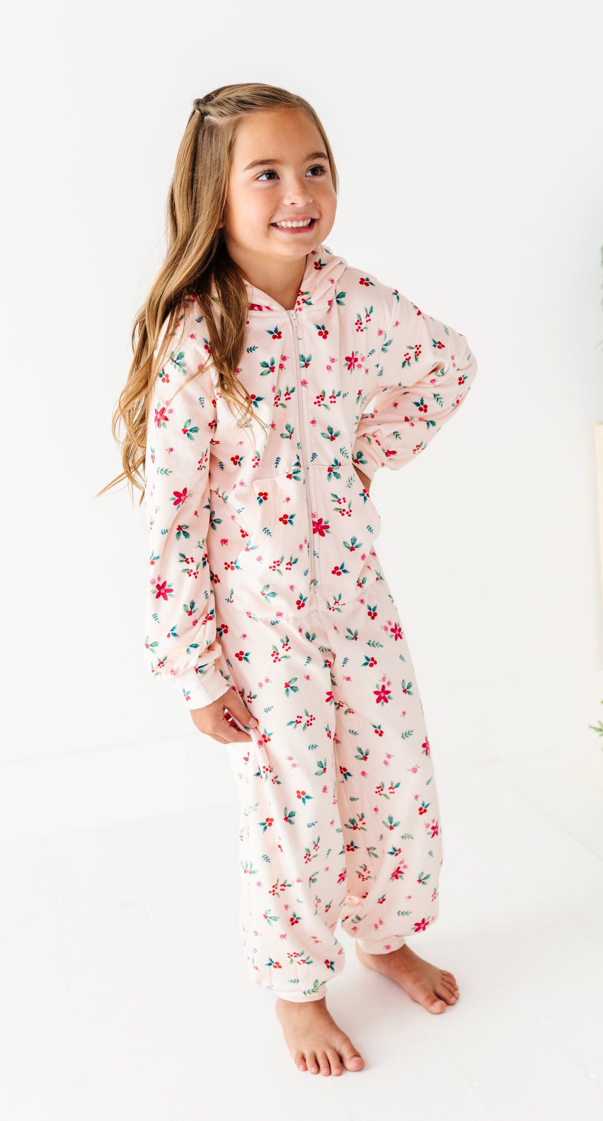 Holly Floral | MINKY One-Piece Zip