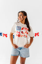 Load image into Gallery viewer, Collage Flag | ADULT tees (*CROP + FULL LENGTH HERE)