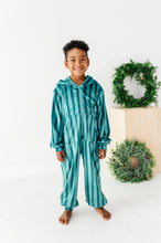 Load image into Gallery viewer, Evergreen Stripes | MINKY One-Piece Zip
