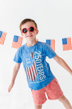 Load image into Gallery viewer, 250 Year Flag | BLUE Boys Curve Hem Tee
