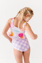 Load image into Gallery viewer, Smilies + Check: Ruffle TWO-PIECE Tankini