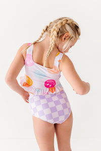 Smilies + Check: Ruffle TWO-PIECE Tankini