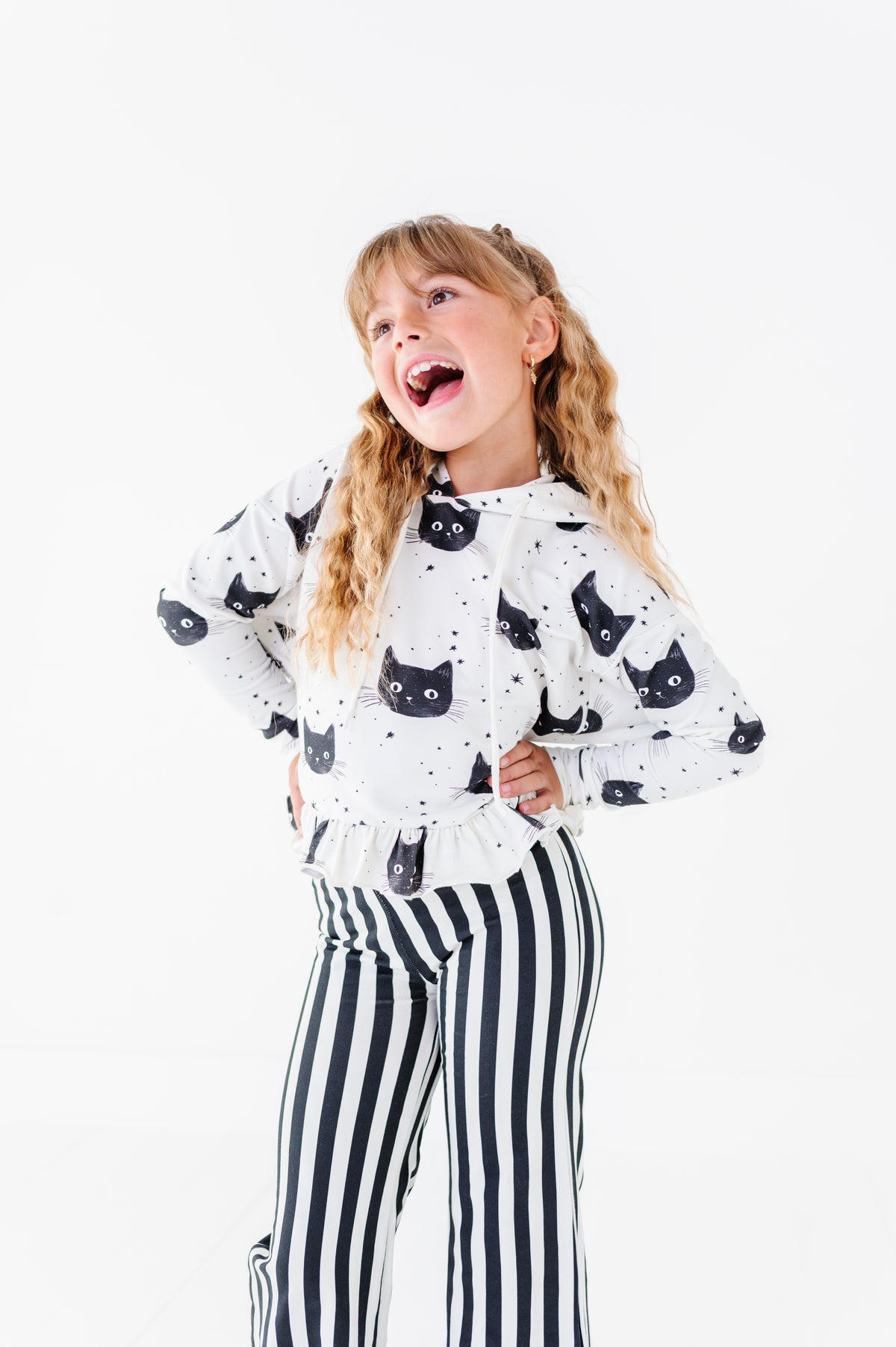 Black Cat Magic | Ruffle Hoodie