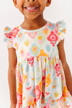 Fruity Floral | Double Ruffle Peplum