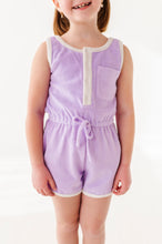 Load image into Gallery viewer, Violet: TERRY ROMPER