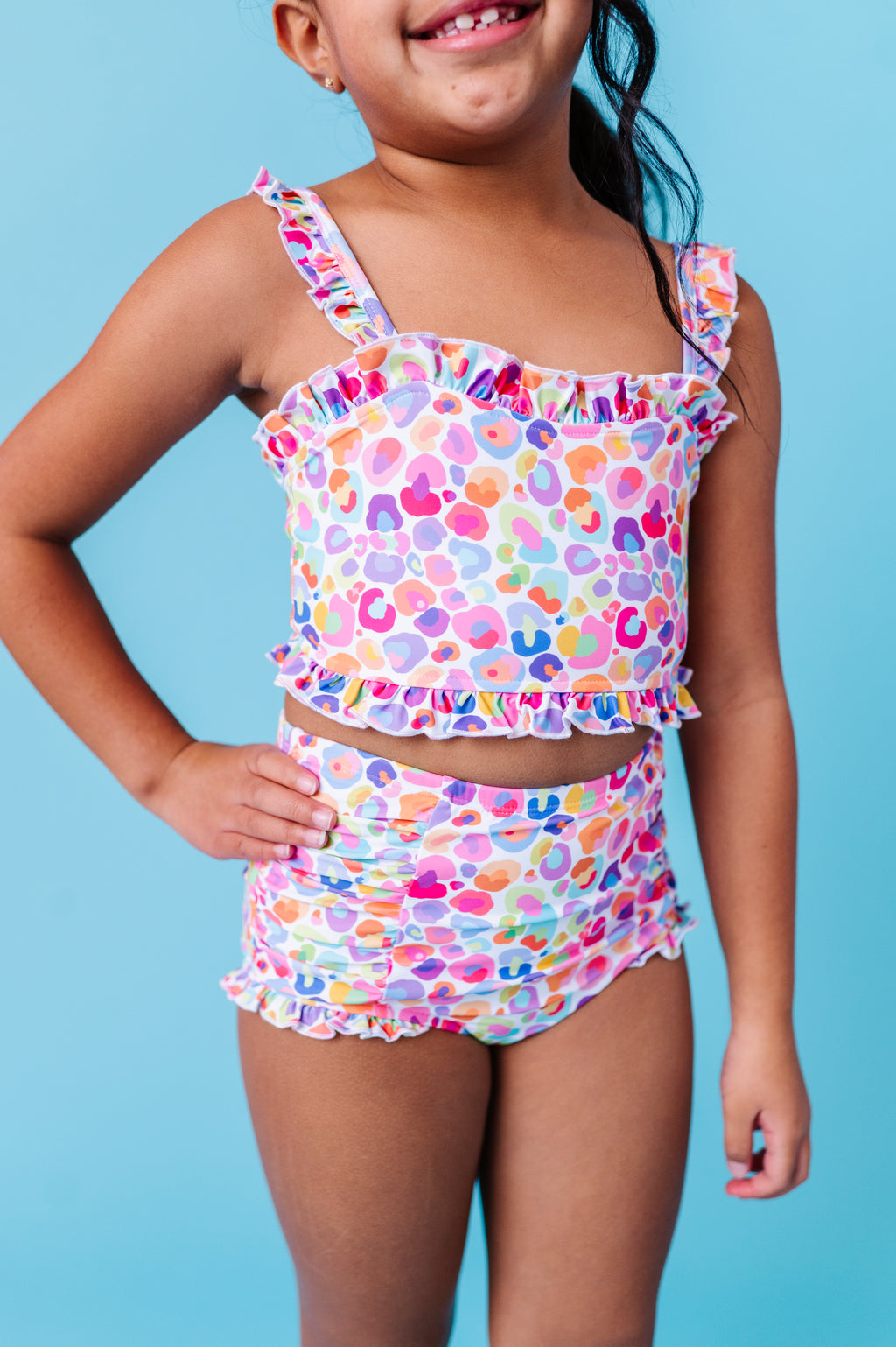 Sugarwave Leopard | BANDEAU RUFFLE 2-PIECE