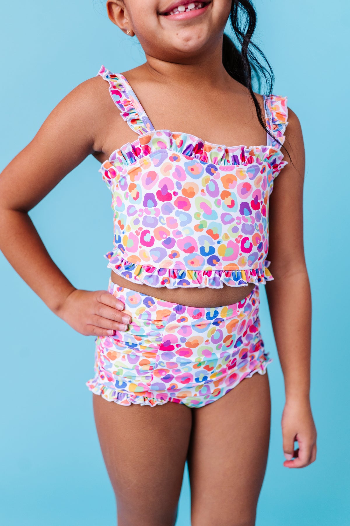 Sugarwave Leopard | BANDEAU RUFFLE 2-PIECE