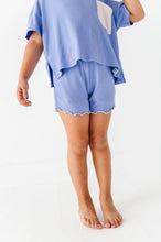 Load image into Gallery viewer, Periwinkle | Boxy Crop + Shorts RIB Set