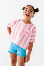 Load image into Gallery viewer, Blue Tide | Ruffle RIB Biker Shorts