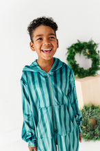 Load image into Gallery viewer, Evergreen Stripes | MINKY One-Piece Zip