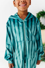 Load image into Gallery viewer, Evergreen Stripes | MINKY One-Piece Zip