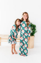 Load image into Gallery viewer, GREEN Santa Stripes | GIRLS 2-Piece SET