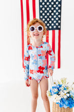 Load image into Gallery viewer, Freedom Floral | ONE-PIECE RASHGUARD