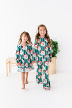 Load image into Gallery viewer, GREEN Santa Stripes | GIRLS 2-Piece SET