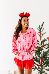 Mouse Bows PINK | (ADULT) 1/4th Zip